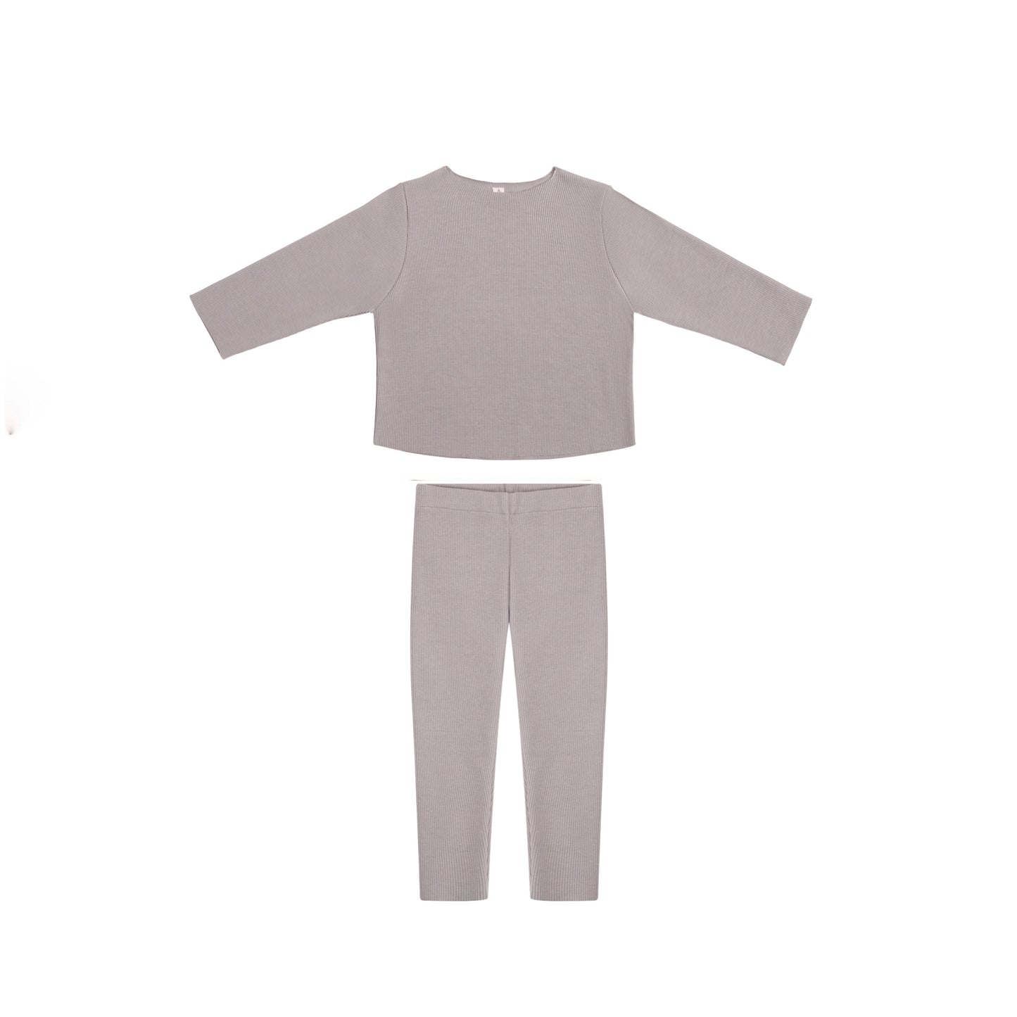 RIB SWEATSHIRT SET STONE