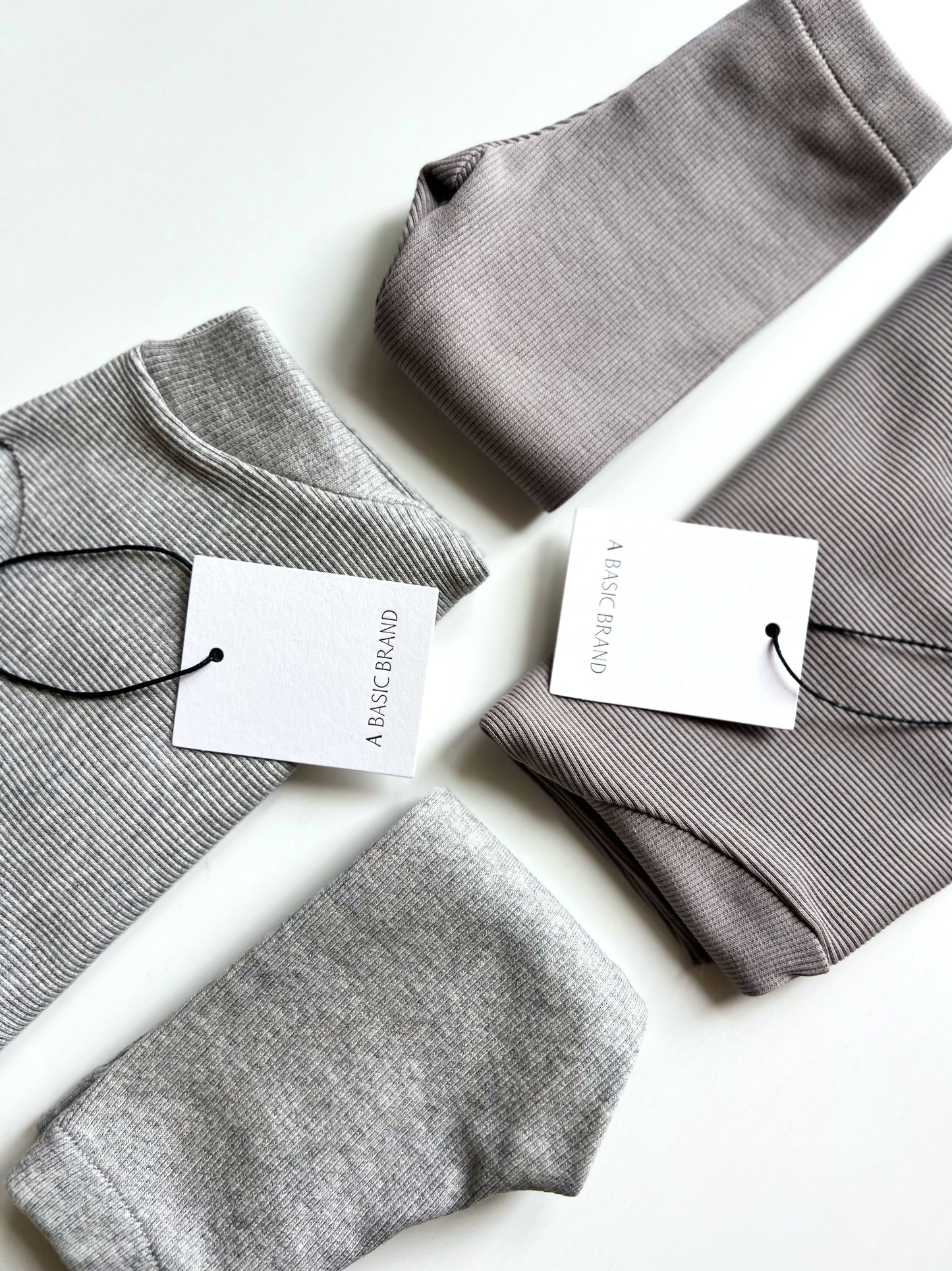 RIB SWEATSHIRT SET STONE