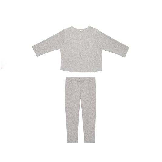 RIB SWEATSHIRT SET JASNOSZARY